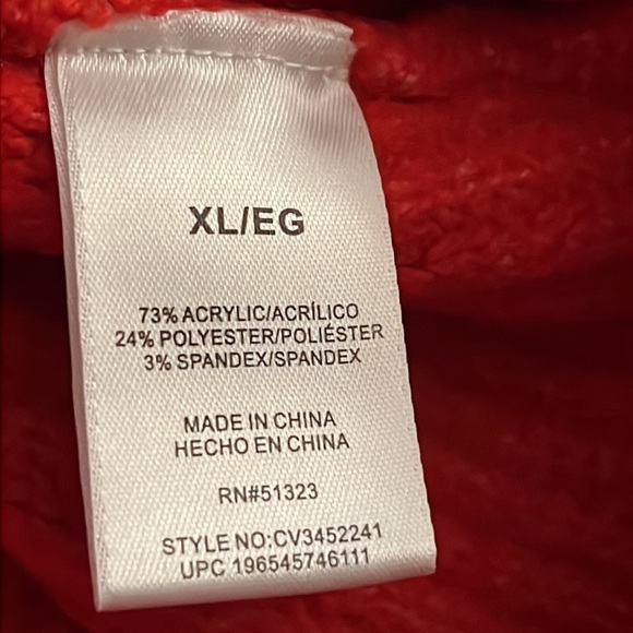 Vince Camuto crossfire ribbed half zipper mock neck sweater Sz XL new - Picture 9 of 9